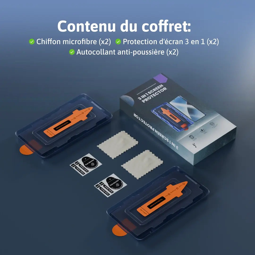 Protection d'écran 3 en 1 - Autres Marques
