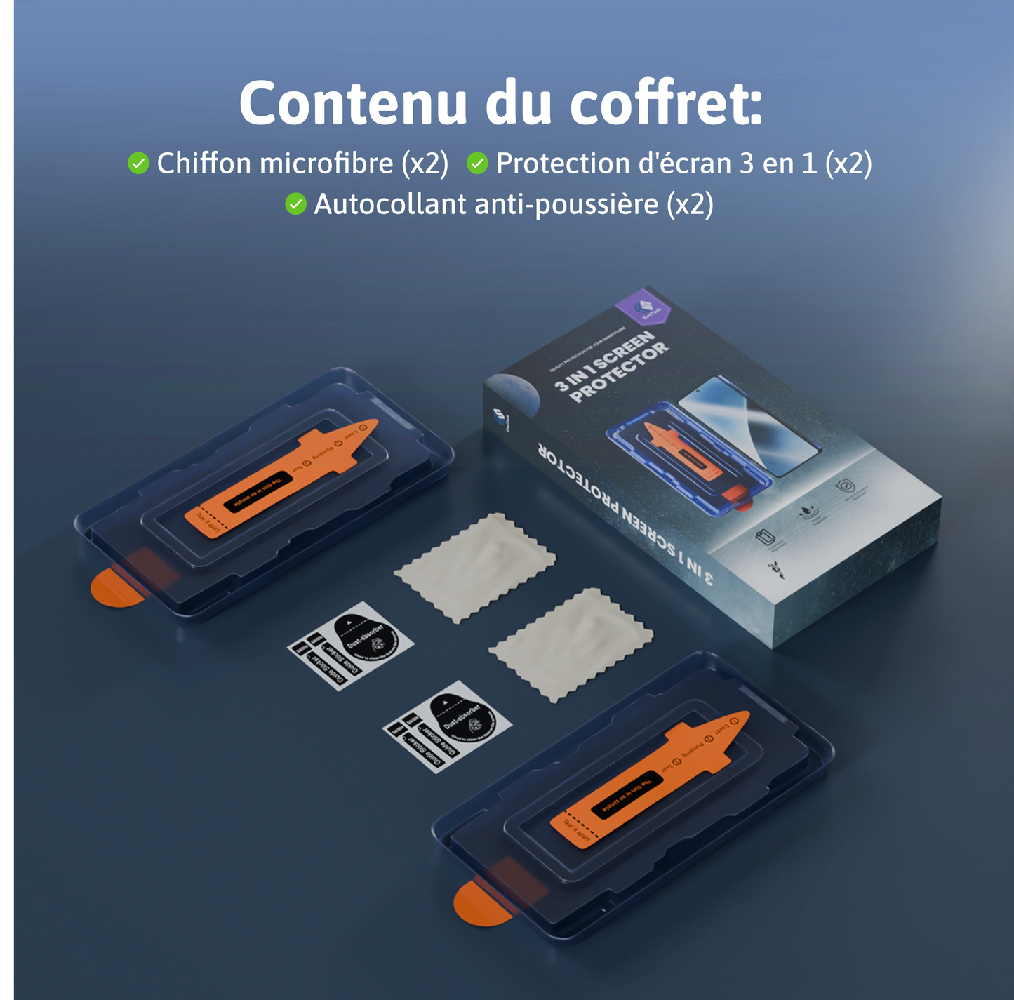 Protection d'écran 3 en 1 - Autres Marques