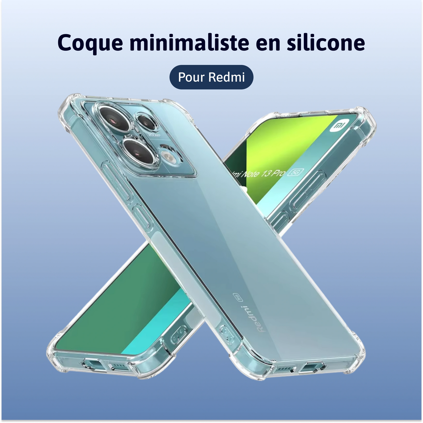 Coque minimaliste en silicone Redmi