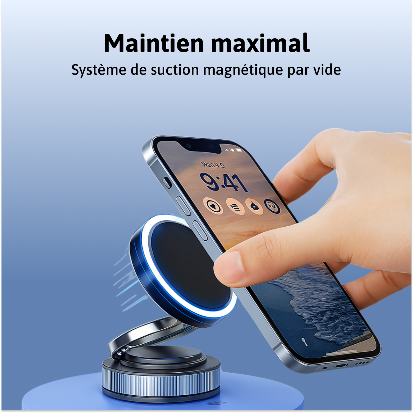 Support téléphone magnétique 360°